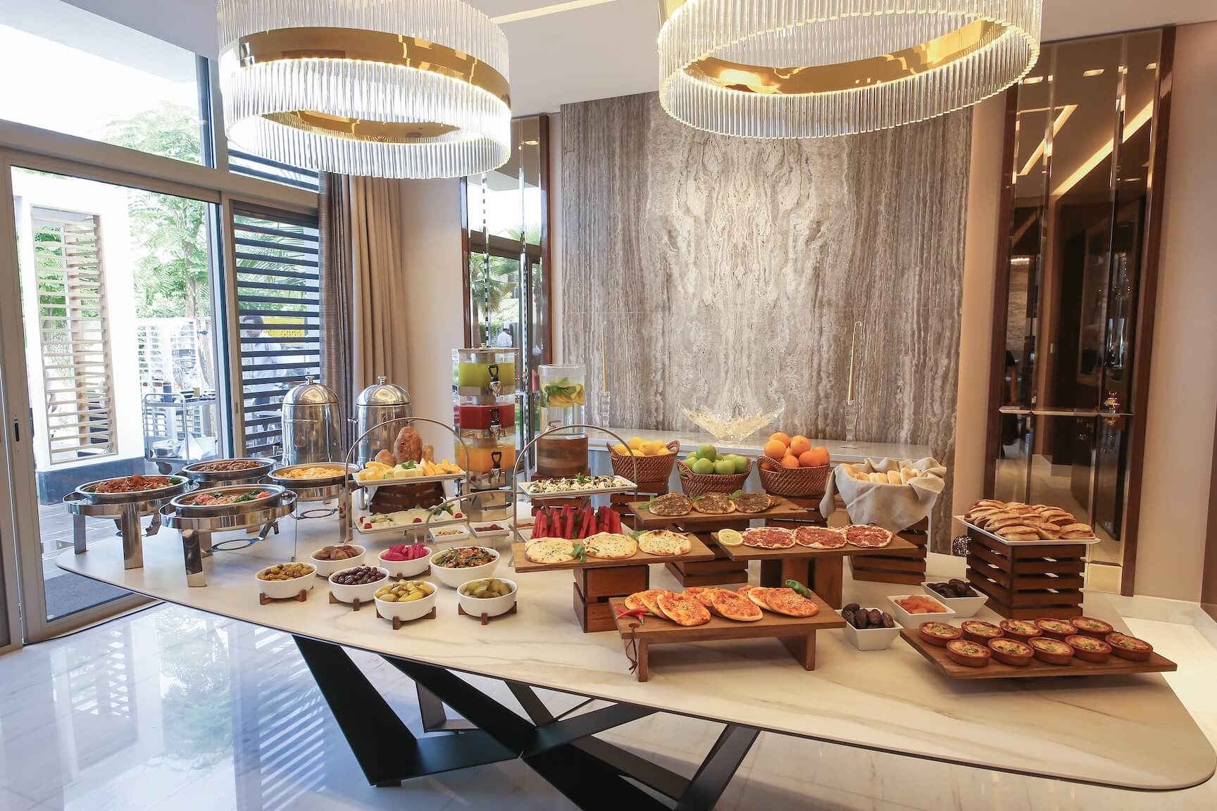 Image showing table with food from catering service