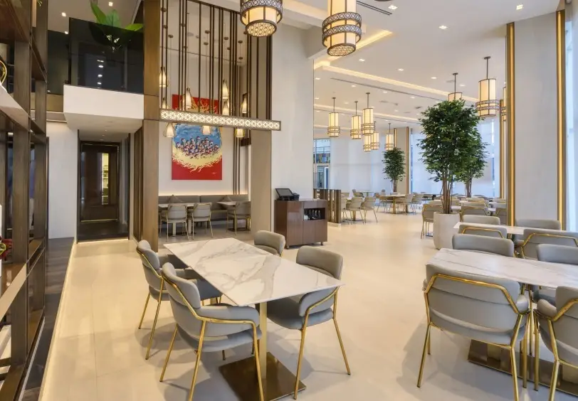 view of the restaurant inside